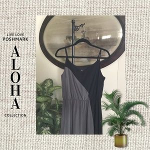 NWOT Gorgeous Mossimo Black/Gray/Green Maxi Dress